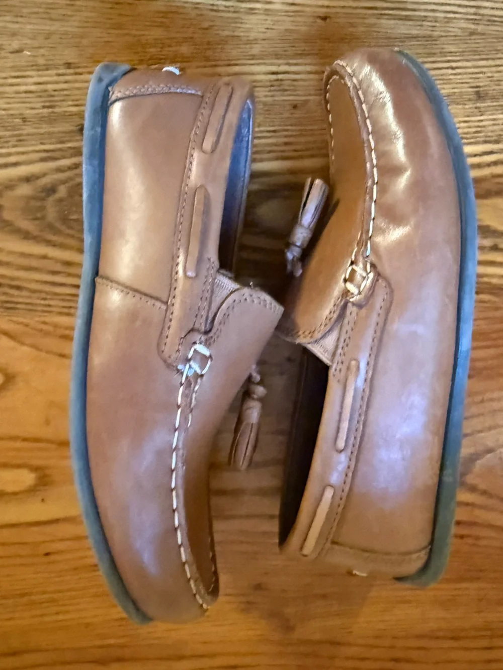Nordstrom Brown Leather Tassel Loafers for Kids
